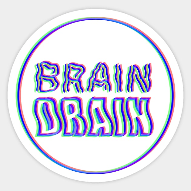 Brain Drain Sticker by knara